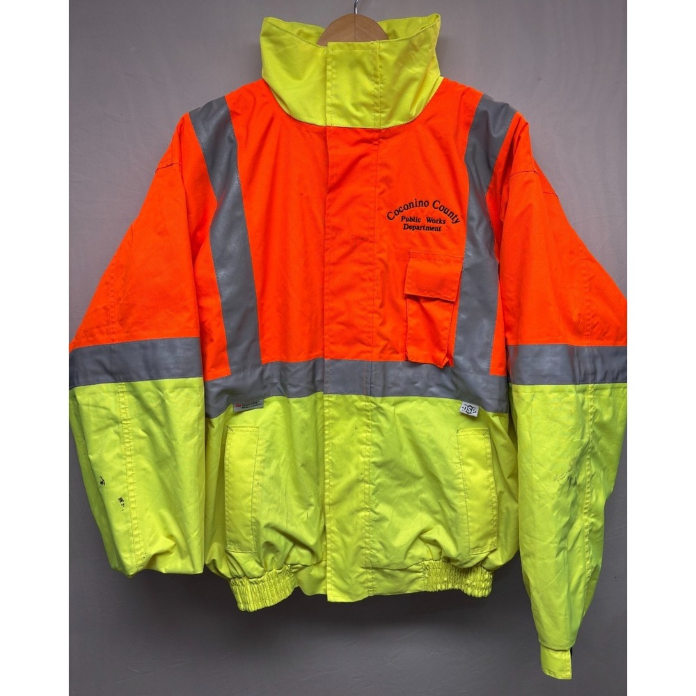 DSP Dicke Safety Product Work Jacket Men's Multicolor 3M Scotchlite Reflective